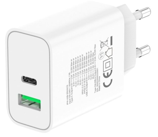 Techly IPW-USB-30WACG mobile device charger Universal White AC Fast charging Indoor - imagine 3