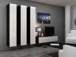 Cama Full cabinet VIGO '180' 180/40/30 white/black gloss - imagine 5