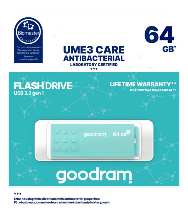 Goodram UME3 USB flash drive 64 GB USB Type-A 3.2 Gen 1 (3.1 Gen 1) Turquoise - imagine 10