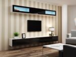Cama TV stand VIGO 140 30/140/40 white/black gloss - imagine 9