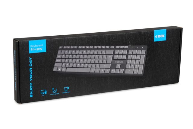 iBOX Eris USB Keyboard  Gray/Black - imagine 5