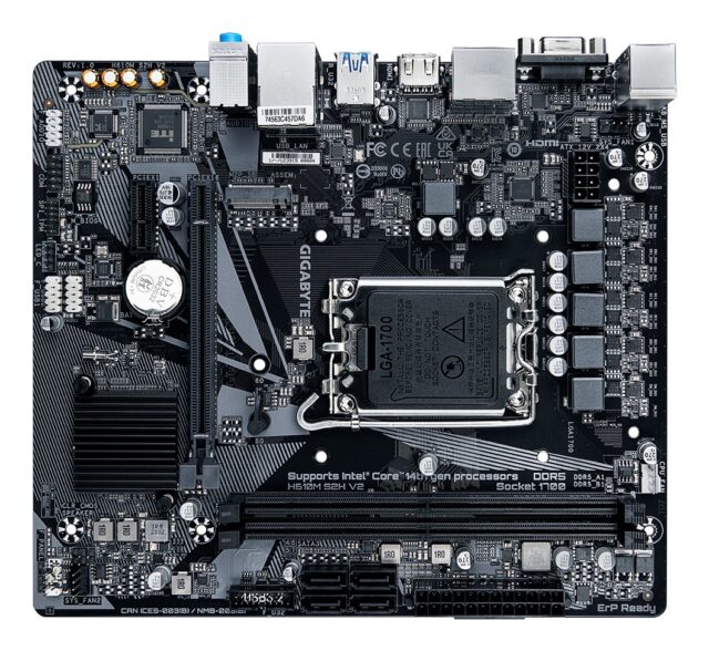 GIGABYTE H610M S2H V2 Motherboard - Supports Intel Core 14th CPUs  4+1+1 Hybrid Phases Digital VRM  up to 5600MHz DDR5  1xPCIe 3.0 M.2  GbE LAN  USB 3.2 Gen 1 - imagine 4