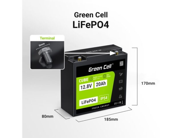 Green Cell LFPGC12V20AH UPS battery Lithium Iron Phosphate (LiFePO4) 12.8 V 20 Ah - imagine 4