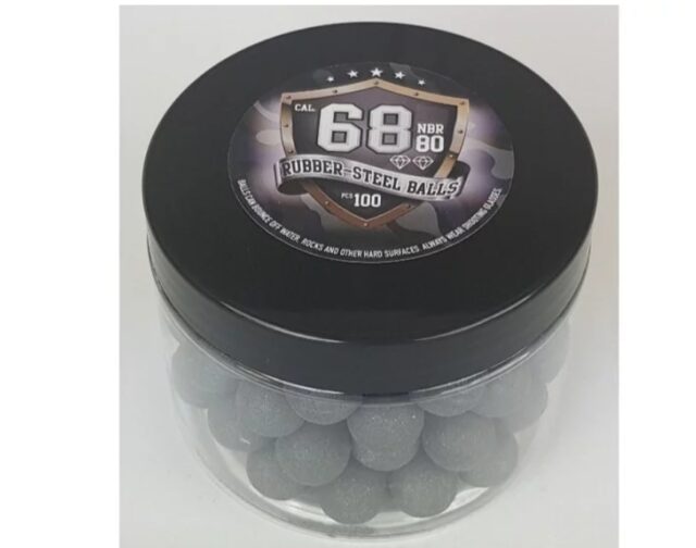 Rubber-to-metal balls Guard Power cal. 68-100 pcs. - imagine 2