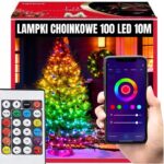 EXTRALINK LAMPKI CHOINKOWE 200 LED MULTIKOLOR ŚWIĄTECZNE SMART WIFI PILOT 10M