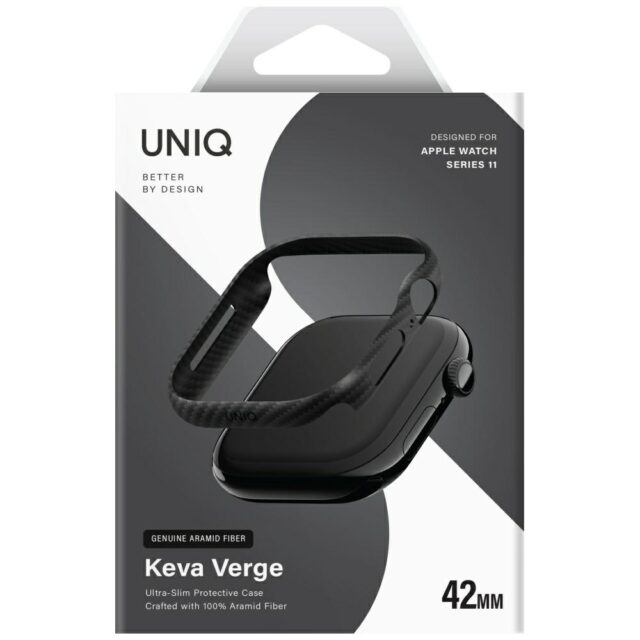 Case UNIQ Keva Verge for Apple Watch Series 10 / 11 42mm black - imagine 2