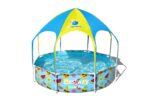 Bestway Steel Pro 2.44m x 51cm Splash-in-shade Play Pool  Orange/Yellow