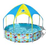 Bestway Steel Pro 2.44m x 51cm Splash-in-shade Play Pool  Orange/Yellow