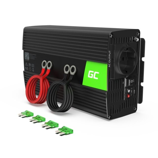 Green Cell INV08 power adapter/inverter Outdoor 1000 W Black - imagine 2