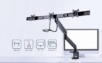 Gembird MA-DA3-03 monitor mount / stand 68.6 cm (27 ) Desk Black - imagine 29