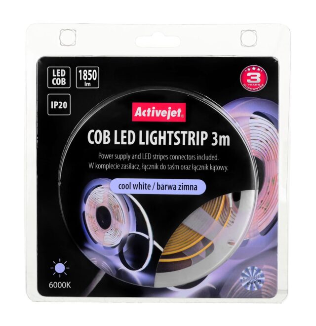 Activejet AJE-COB 3m zim Universal strip light Indoor - imagine 4