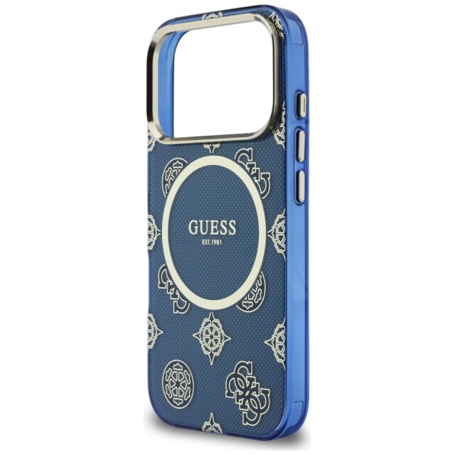 Case Guess IML Peony Dot MagSafe for  iPhone 17 Pro blue - imagine 6