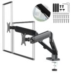 Maclean 2 monitor mount  gas spring  17 -32   2-10kg  black  MC-134