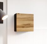 Cama square cabinet VIGO 50/50/30 black/wotan oak - imagine 3