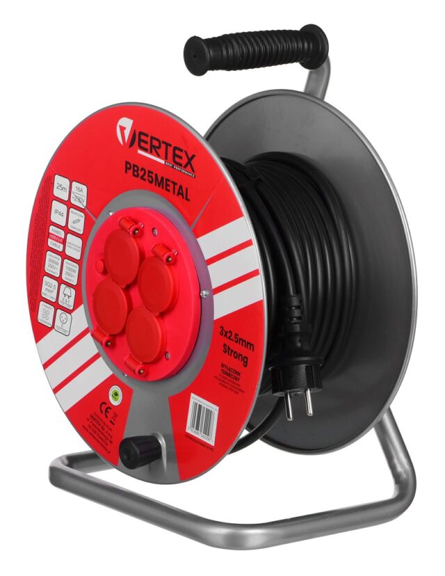 Extension cable VERTEX PB25METAL 3x2 5 mm Black - imagine 6