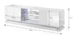 Cama TV cabinet QIU 200 MDF white gloss/white gloss - imagine 3