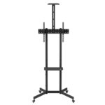 Maclean TV stand / cart  camera shelf  on wheels  37-70   max load 45kg/5kg shelf  max. VESA 600x400  MC-113 B - imagine 8