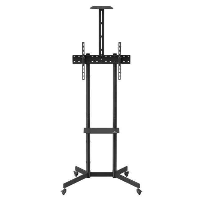 Maclean TV stand / cart  camera shelf  on wheels  37-70   max load 45kg/5kg shelf  max. VESA 600x400  MC-113 B - imagine 8