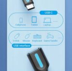 Vention USB 3.1(Gen 1) C Male to A Female OTG Cable 0.15M Black PVC Type - imagine 12