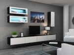 Cama TV stand VIGO 140 30/140/40 black/white gloss - imagine 11