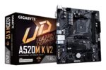 GIGABYTE A520M K V2 Motherboard - Supports AMD Ryzen 5000 Series AM4 CPUs  up to 5100MHz DDR4 (OC)  PCIe Gen3 x4 M.2  GbE LAN  USB 3.2 Gen 1