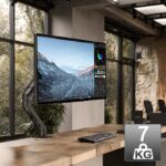 Maclean MC-906 Monitor Mount Holder Desk Table Mount 17  - 27  Adjustable Rotatable VESA 7 kg - imagine 14