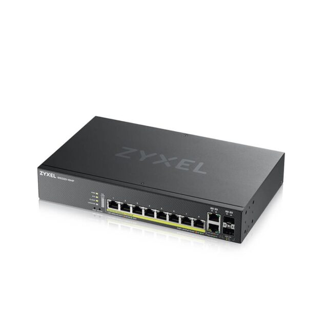 Zyxel GS2220-10HP-EU0101F network switch Managed L2 Gigabit Ethernet (10/100/1000) Power over Ethernet (PoE) Black - imagine 4