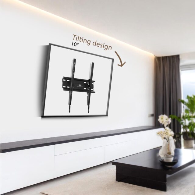 Maclean MC-748A TV or Monitor Mount  TV Wall Holder  Handle  max VESA 400x400  32-70   45kg  Black - imagine 3