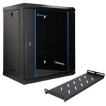 EXTRALINK LITE 12U 530X400 WALL-MOUNTED RACKMOUNT CABINET BLACK