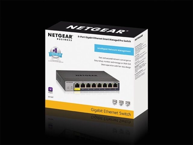 NETGEAR GS108Tv3 Managed L2 Gigabit Ethernet (10/100/1000) Grey - imagine 3