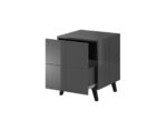 Cama bedside table REJA graphite grey gloss/graphite grey gloss