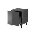Cama bedside table REJA graphite grey gloss/graphite grey gloss