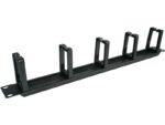 Alantec PK048 1U 19  cable organizer with brushed grommet  5 plastic holders