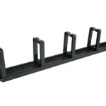 Alantec PK048 1U 19  cable organizer with brushed grommet  5 plastic holders
