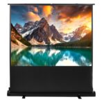Maclean portable projection screen  compact  floor  66   16:9  MC-210 - imagine 6