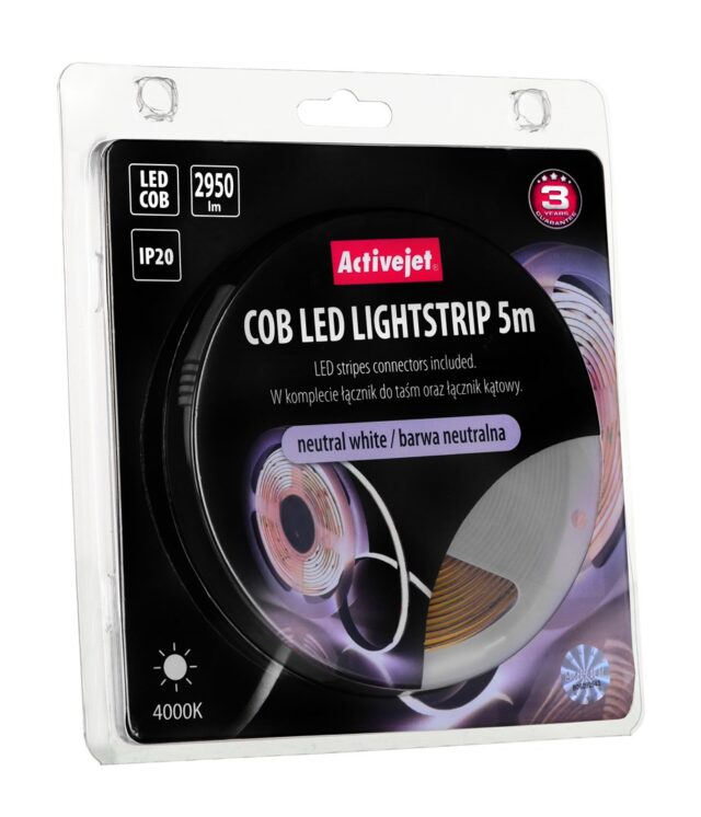 Activejet AJE-COB 5m neut strip light Universal strip light Indoor - imagine 9