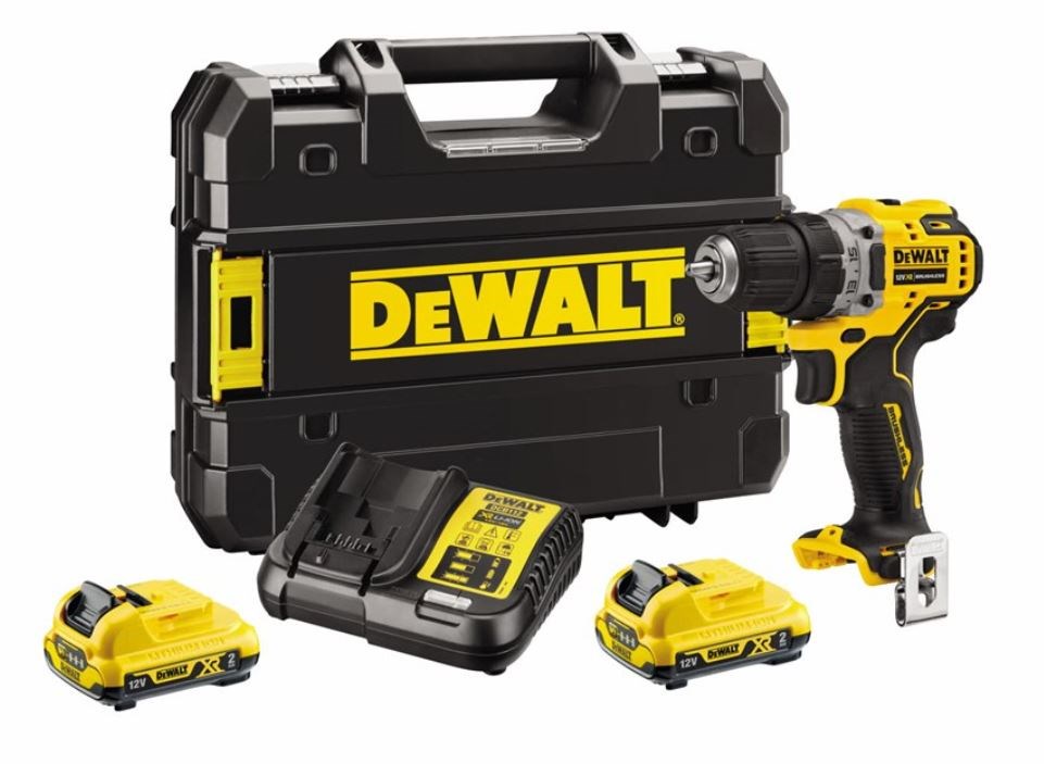 cps-678cc61954883d47020d539d2b36e82d-2026-01-13-14-19-16 DEWALT DCD701D2-QW Cordless Drill 2x 12V 2Ah XR TSTAK Black Yellow - imagine 1