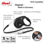 Flexi New CLASSIC 5 m Black Dog Retractable lead - imagine 4
