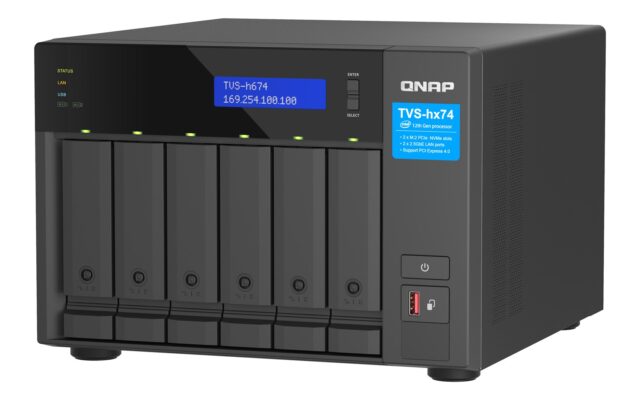 QNAP TVS-h674 NAS Tower Intel® Core™ i3 i3-12100 16 GB DDR4 QuTS hero Black - imagine 5