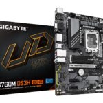 GIGABYTE B760M DS3H GEN5 Motherboard - Supports Intel Core 14th Gen CPUs  6+2+1 Phases Digital VRM  up to 5600MHz DDR5  2xPCIe 4.0 M.2  2.5GbE LAN  USB 3.2 Gen2