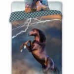 HORSES PIORUN youth bedding 140x200cm + pillow 70x90cm
