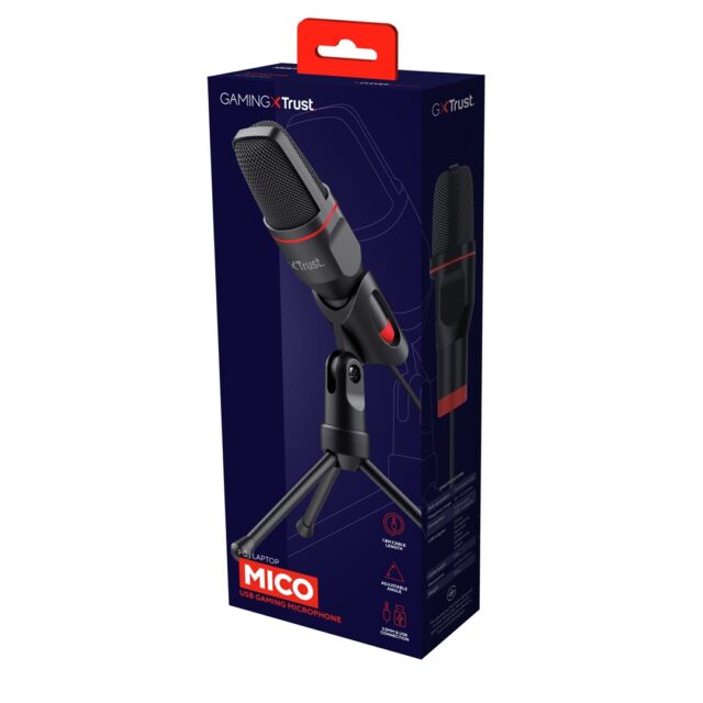 Trust GXT 212 Black  Red PC microphone - imagine 14