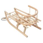 GreenBlue wooden sled  backrest  seat  cord  up to 100 kg  GB159 - imagine 2