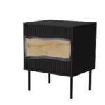 Cama INSERTO bedside cabinet  2 pcs  50x40x61.5 cm  black + LED