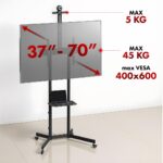 Maclean TV stand / cart  camera shelf  on wheels  37-70   max load 45kg/5kg shelf  max. VESA 600x400  MC-113 B - imagine 4