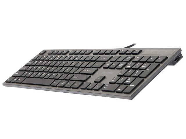 A4Tech KV-300H keyboard USB QWERTY Black  Grey - imagine 4