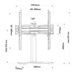 Maclean universal TV stand  for RTV cabinet  stand  max. 35 kg  20 degree rotation  for 32-55  TV  MC-132 - imagine 5