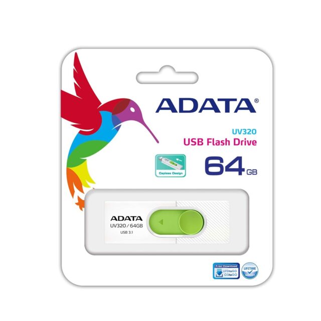 ADATA UV320 USB flash drive 64 GB USB Type-A 3.2 Gen 1 (3.1 Gen 1) Green  White - imagine 3
