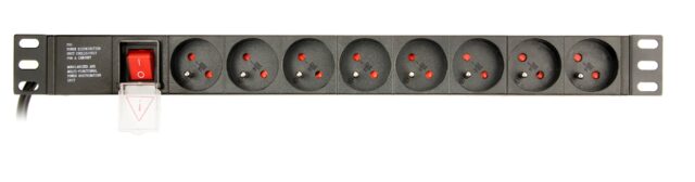 Gembird EG-PDU-014-FC14 power distribution unit (PDU) 8 AC outlet(s) 1U Black - imagine 6