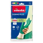 Vileda Dermo Plus ‘L’ Gloves Green Cotton  Nitrile